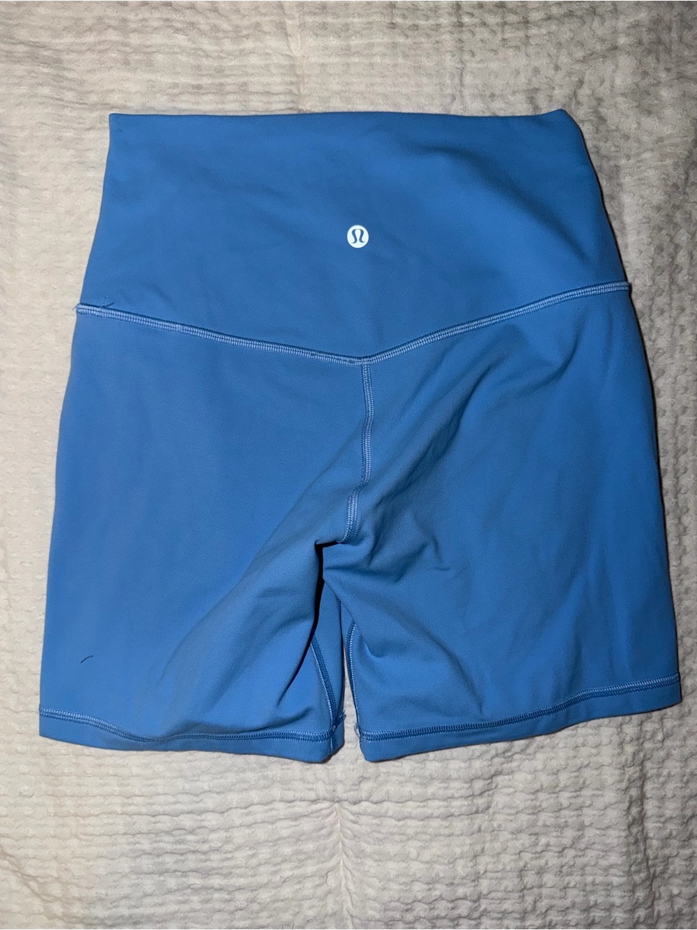 Lululemon Blue High-Waist Bike Shorts